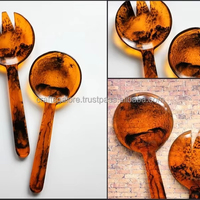 Cuillère à salade artisanale en résine, couverts de mariage, style indien moderne, écologique, couleur personnalisée, taille sur mesure, cuillère à dîner artisanale