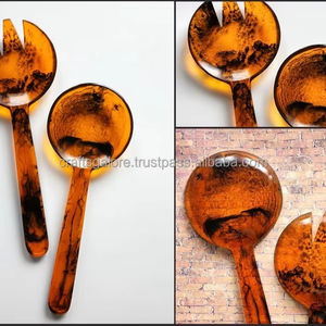 Resin Handmade Wedding <b>Salad</b> Server <b>Spoon</b> Flatware From India Modern Eco-Friendly Dinner <b>Spoon</b> - Product Image 2