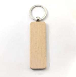 Hot sales Creative Laser Engraving Gift DIY <b>Personality</b> Wood <b>Keychain</b> - Product Image 2