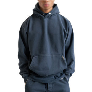 Wholesale Custom logo Print Embroidery Garment Dyed Acid Wash <b>Y2k</b> High Street Oversized Heavy Weight Cotton Button <b>Hoodies</b> - Product Image 3