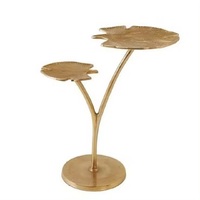 Taille et design personnalisés Table d'angle élégante et de qualité Table d'appoint arrondie en métal décorative de bureau à bon prix