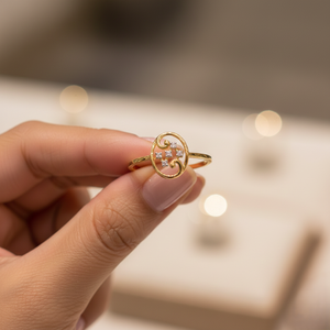 แหวนหมั้นทองคำสีโรสโกลด์สุดหรูสำหรับผู้หญิง แหวนแต่งงานทรงรีทันสมัย เครื่องประดับชั้นดีสำหรับของขวัญวันครบรอบและงานปาร์ตี้ - Product Image 3