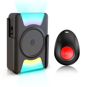 Sonnette de porte avec lumière stroboscopique LED Daytech CC21, vibreur, appel pour soignant, avertisseur sonore pour personnes âgées, sourdes, son fort, utilisation en hôpital, restaurant, clinique, café - Product Image 1