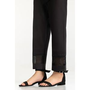 Pantalon cargo décontracté noir pour femme IUSTTR-42009, taille mi-haute, en crêpe, avec empiècements ajourés respirants et légers, taille XL - Product Image 3