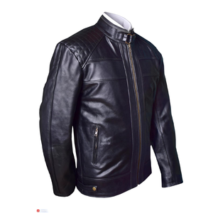 Vente en gros personnalisée veste de vélo en cuir à la mode pour hommes de qualité supérieure - Product Image 2