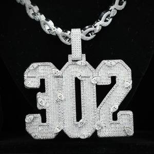 Joyería Hip Hop con Número Personalizado, Diamante Moissanite Multicorte, Joyería con Inicial de Letra para Hombre y Mujer de Phoenix Enterprise - Product Image 3