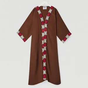 Arapça Jersey Robe baskılı siyah nakış müslüman kıyafetleri İslam mütevazı kadın giyim tasarımcısı toptan ucuz Abaya