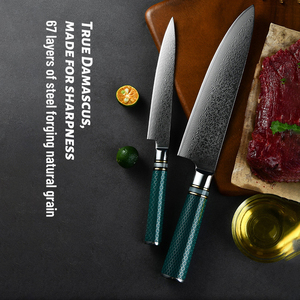 Venta al por mayor personalizado de alta calidad OEM ODM servicio profesional Premium Damasco acero cocina Chef cuchillo con mango de resina - Product Image 4