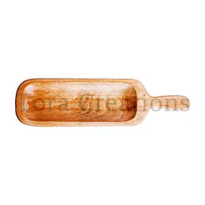 Plateau de service en bois taillé en diamant poli foncé de qualité supérieure plateau écologique en bois de manguier durable quantité minimale de commande de qualité d'exportation 100 pièces - Product Image 5