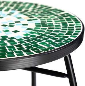 Table en mosaïque rustique faite à la main de haute qualité, écologique, multifonctionnelle, motifs géométriques colorés pour le charme de la maison à l'occasion de Diwali - Product Image 6