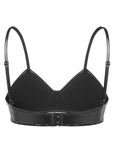 Soutien-gorge en cuir verni PVC de haute qualité, style Europe-Amérique, sexy, pour femmes, taille personnalisable, sans odeur, confortable avec coussinets de poitrine - Product Image 3