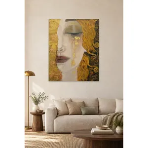 Impression sur toile inspirée de Fida Klimt, Larmes dorées - Product Image 1