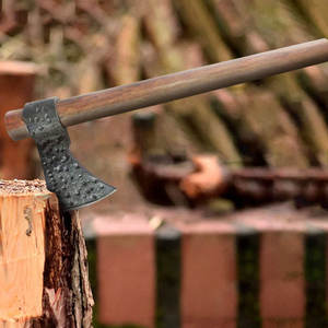 Hacha profesional de Damasco, hacha hecha a mano, forjada a mano, de acero al carbono, hacha vikinga - Product Image 3