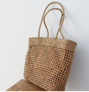 Bolso de mano de alta calidad, bolso de paja tejido a mano, bolsos de playa de macramé de ganchillo, directamente del proveedor indio - Product Image 2