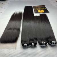 CDYHAIR Cheveux Naturels Vietnamiens de Haute Qualité, Bruts, Provenant d'un Donneur Unique, Raides, Faits à la Main, Paquet Monofilament, 100% Cheveux Vietnamiens Authentiques, Longs