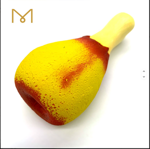 Jouet à mâcher pour chien en forme de cuisse de poulet, écologique, qui couine, pour le nettoyage des dents, en caoutchouc, 10 mots, titre du produit - Product Image 5