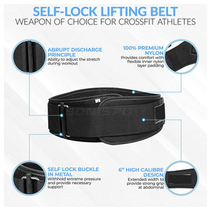 Ceinture de soutien lombaire SONISPO SPORTS FITNESS réglable, respirante et résistante en cuir de vachette pour l'entraînement musculaire et la musculation - Product Image 2