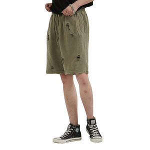 Vente en gros de shorts de fitness en coton épais pour hommes, shorts de jogging d'été avec cordon de serrage pour hommes - Product Image 6