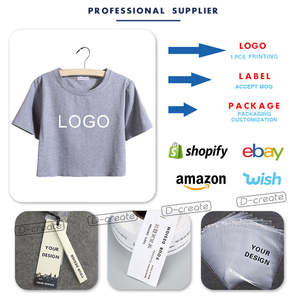 Camiseta de Algodón de Punto Regular de Alta Calidad de Fábrica Directa para Mujer, Impresión de Logotipo Personalizado, Transpirable, Ecológica, Verano, 180g - Product Image 4