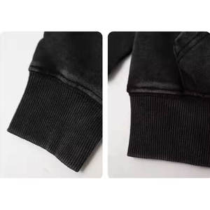 High Quality Men's Acid Wash Tracksuit Customized Logo Wholesale Casual <b>Short</b> <b>Sleeves</b> Fleece Winter Warm Wear Hot Sale Men Women - Product Image 5