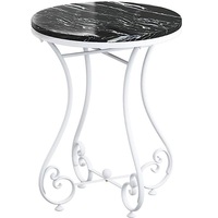 Produit à vendre populaire Table d'appoint ronde en métal avec panier de rangement Table basse décorative de salon pour restaurant à domicile