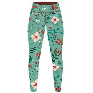 Leggings de Yoga para Mujer, Cintura Media, Ligeros, Antibacterianos, Estampado Gráfico, Color Sólido, Tejido de Punto, Sublimación, Bordado Digital - Product Image 5