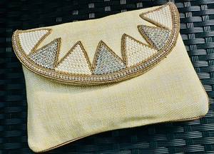 VLemon Unique Yellow Lemon Beaded <b>Clutch</b> Purse for Summer Vacation <b>White</b> Beaded <b>Bag</b> and Assortments - Product Image 4