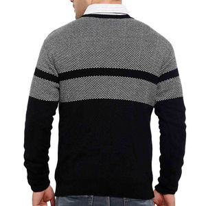 Suéter de Navidad personalizado al por mayor para hombre, jersey con logotipo personalizado, cuello redondo, manga larga, transpirable, anticontracción, tejido, 100% algodón, Invierno - Product Image 2