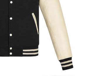 Venta al por mayor de encargo de lana Varsity chaquetas de las mujeres de manga de cuero de alta calidad Letterman chaqueta para el invierno - Product Image 6