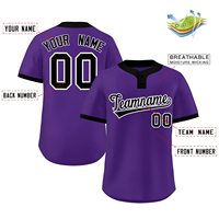 Maillot de Baseball Vintage personnalisé recadrée chemise de Softball maille tissu boutonné broderie jeunesse Look audacieux couture USA