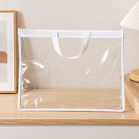 Sac cosmétique transparent personnalisé en PVC avec fermeture éclair, grande capacité, pochette d'emballage cosmétique, sac de maquillage en PVC, fournisseur en gros