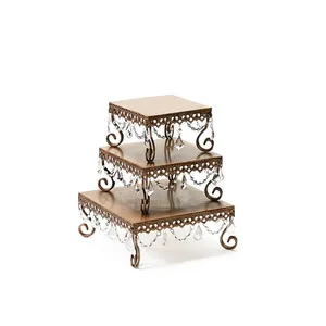 Support pour desserts et pâtisseries de grande taille en marbre et métal de forme personnalisée - Product Image 4