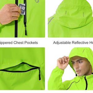 Vestes coupe-vent décontractées en polyester imperméable pour hommes avec impression personnalisée du logo coupe-vent pour le sport veste coupe-vent extérieure - Product Image 6