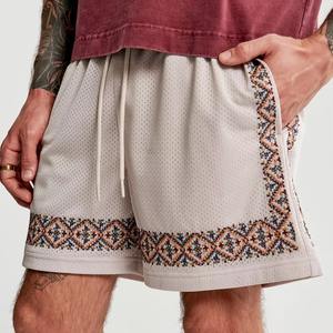 Pantalones Cortos de Baloncesto de Malla con Estampado Completo Personalizado al por Mayor para Jóvenes, Diseño Informal de Cintura Media con Logotipo Impreso en Lona, Diseño del Fabricante - Product Image 4