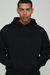 ชุดวอร์มผู้ชายแบบมีฮู้ดทรงโอเวอร์ไซส์สำหรับฤดูหนาว ผ้าเนื้อนุ่ม ระบายอากาศได้ดี สวมใส่สบาย ป้องกันแบคทีเรีย - Product Image 2