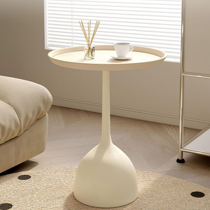 Mesa auxiliar moderna de 2 niveles de madera y metal negro para decoración del hogar, muebles decorativos para sala de estar, dormitorio u oficina - Product Image 3