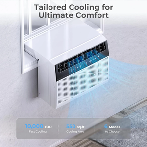 เครื่องปรับอากาศแบบติดหน้าต่างรูปตัวยู ขายส่ง ขนาด 10,000 BTU 120V เงียบพิเศษ ทำความเย็นได้ถึง 550 ตร.ฟุต ประหยัดพลังงาน CEER 10.9 สำหรับใช้ในครัวเรือน - Product Image 3