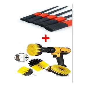 Ensemble de brosses de nettoyage pour l'intérieur et l'extérieur des véhicules Mucit Home, 8 pièces, compatibles avec les perceuses - Product Image 1