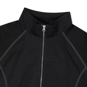 Veste matelassée légère en nylon personnalisée avec fermeture éclair, coupe ample, imperméable, respirante, coupe-vent décontractée, style survêtement, OEM - Product Image 5