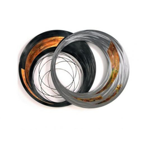 Arte de Pared de Hojas de Ratán Metálico Moderno al por Mayor, Decoración de Pared Tejida a Mano de Hierro y Ratán para Interiores y Exteriores - Product Image 4