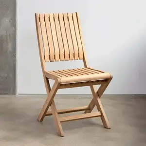Chaise pliante en bois de teck Offre Spéciale nouveau design de style moderne pour l'extérieur et les chaises de restaurant
