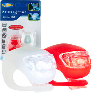 Feux de vélo LED ZW39 avant et arrière avec batterie, lampe de vélo pour rayons de roue, phares inclus - 2 pièces - Product Image 1