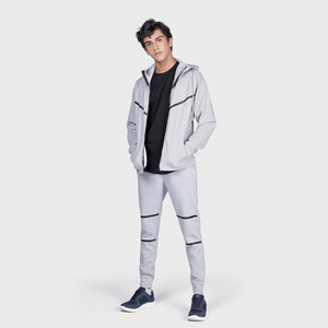 Ensemble survêtement personnalisé 100% coton, impression numérique du logo, ensemble 2 pièces, sweat-shirt à capuche surdimensionné, ensemble de jogging, hiver, grande taille pour - Product Image 1