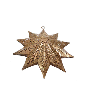Etoile à suspendre en métal métallique métallique métallique décorative de couleur grise pour la maison et la décoration de Noël Ornement fait à la main en vrac - Product Image 6