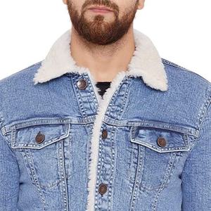 Veste en jean bleu classique pour hommes coupe décontractée avec manches longues boutonnées Streetwear durable pour la mode décontractée d'hiver - Product Image 6