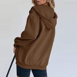 Producto Más Vendido, Sudadera con Capucha y Cremallera para Mujer, Transpirable, Manga Larga, Estilo Urbano, Sudadera Holgada con Cremallera para Mujer, Venta en Línea - Product Image 2