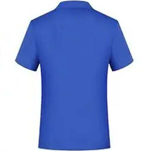 Camiseta de Verano 2025 para Hombre, Tejido de Punto Sólido, 100% Algodón, Informal, Manga Corta, Transpirable, Deportiva, con Cuello Camisero - Product Image 4