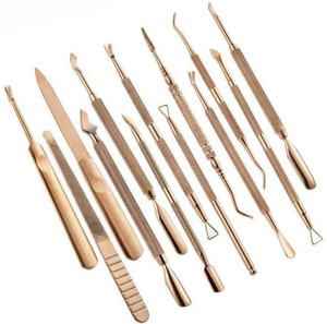 Empujador de Cutículas de Acero Inoxidable Premium, Ergonómico, Ligero, Duradero, Resistente al Óxido, Herramienta de Manicura de Doble Uso, Reutilizable - Product Image 1