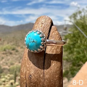 แหวนเทอร์ควอยซ์10มม. แหวนคิงแมนอัญมณีสีฟ้า925เครื่องประดับเงินสเตอร์ลิงทำด้วยมือแหวนชั้นดีของขวัญวันเกิดสำหรับผู้หญิงและเพื่อน - Product Image 3