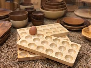 PORTE-ŒUF EN BOIS DE HAUTE QUALITÉ POUR CUISINE DE FERME et utilisation sur le marché Ustensiles de cuisine Plateau à œufs pour garder les œufs en sécurité - Product Image 3